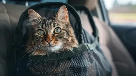 Long trajet en voiture avec un chat - les bons réflexes
